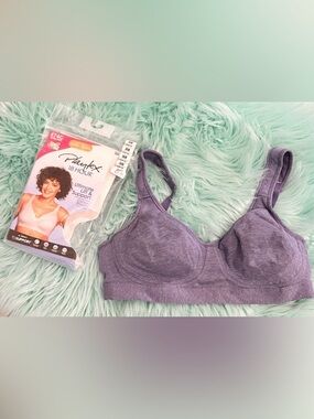 Playtex 18 Hour Cotton Stretch Wireless Bra in Smoke Blue Sz 36B NEW!